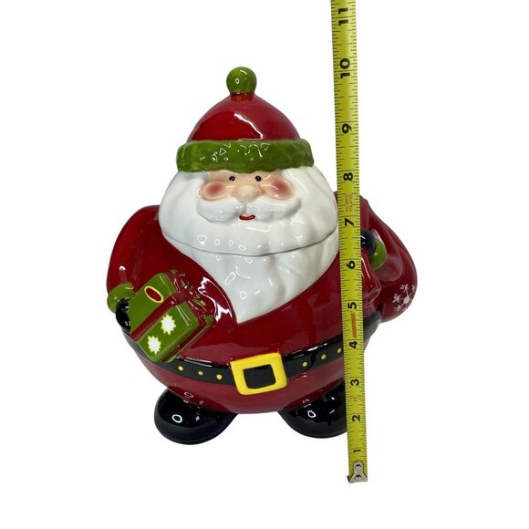Santa Claus Ceramic Cookie Jar Living Quarters Holiday Kitchen Decor NEW - Picture 7 of 10